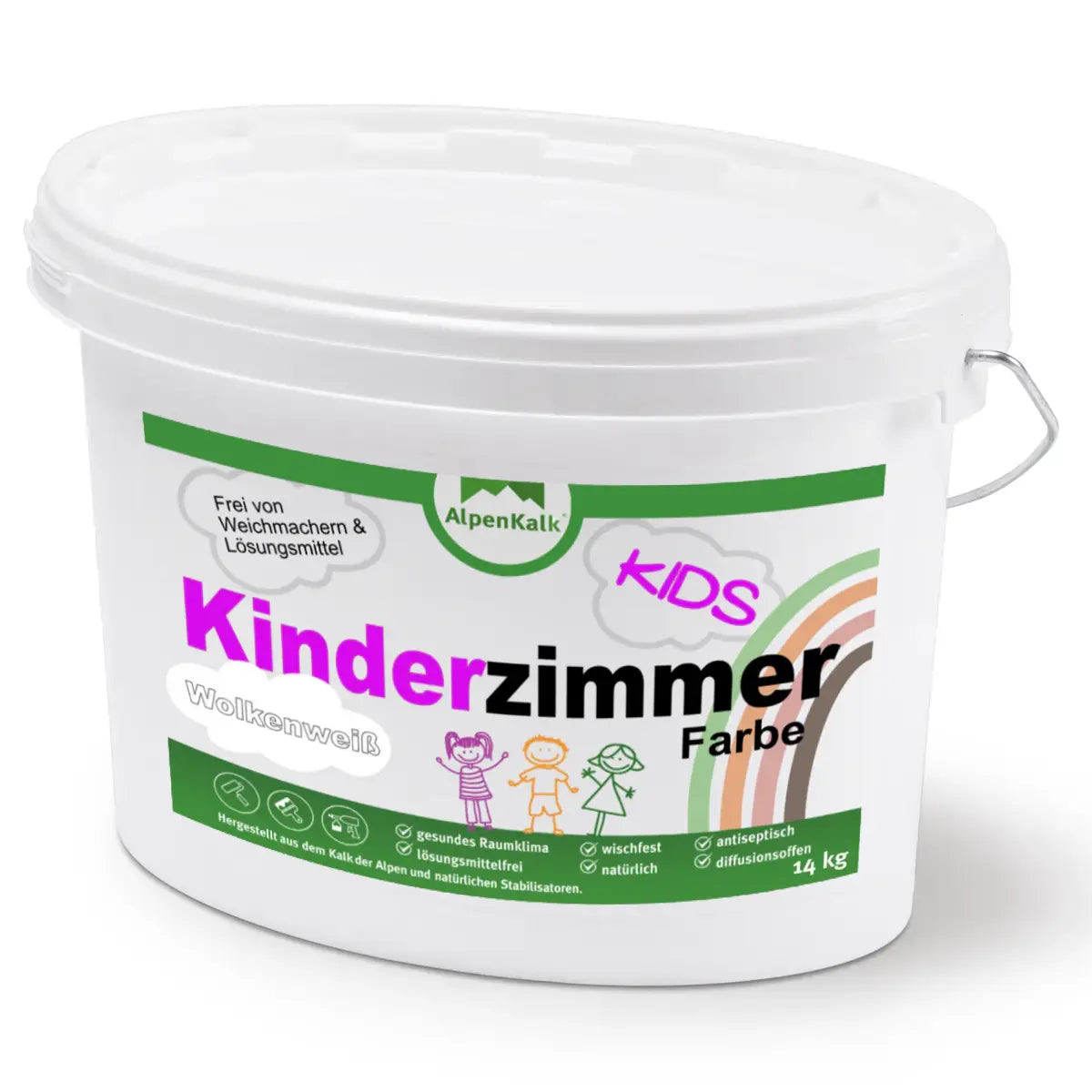 Kinderzimmerfarbe | Kalkfarbe 14 kg / ca. 65 m²