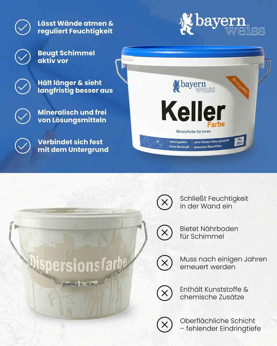 Kellerfarbe | Silikatfarbe 6 kg / ca. 30 m²